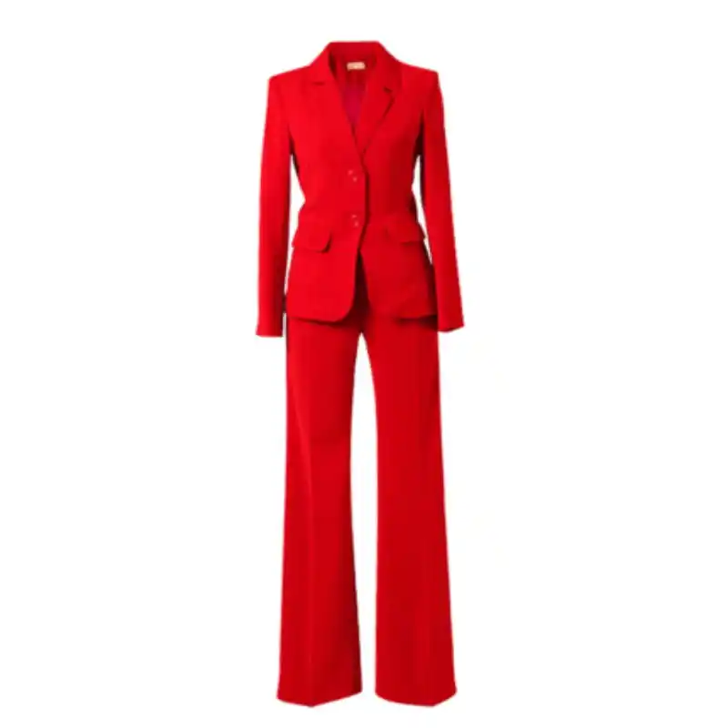 red pantsuits