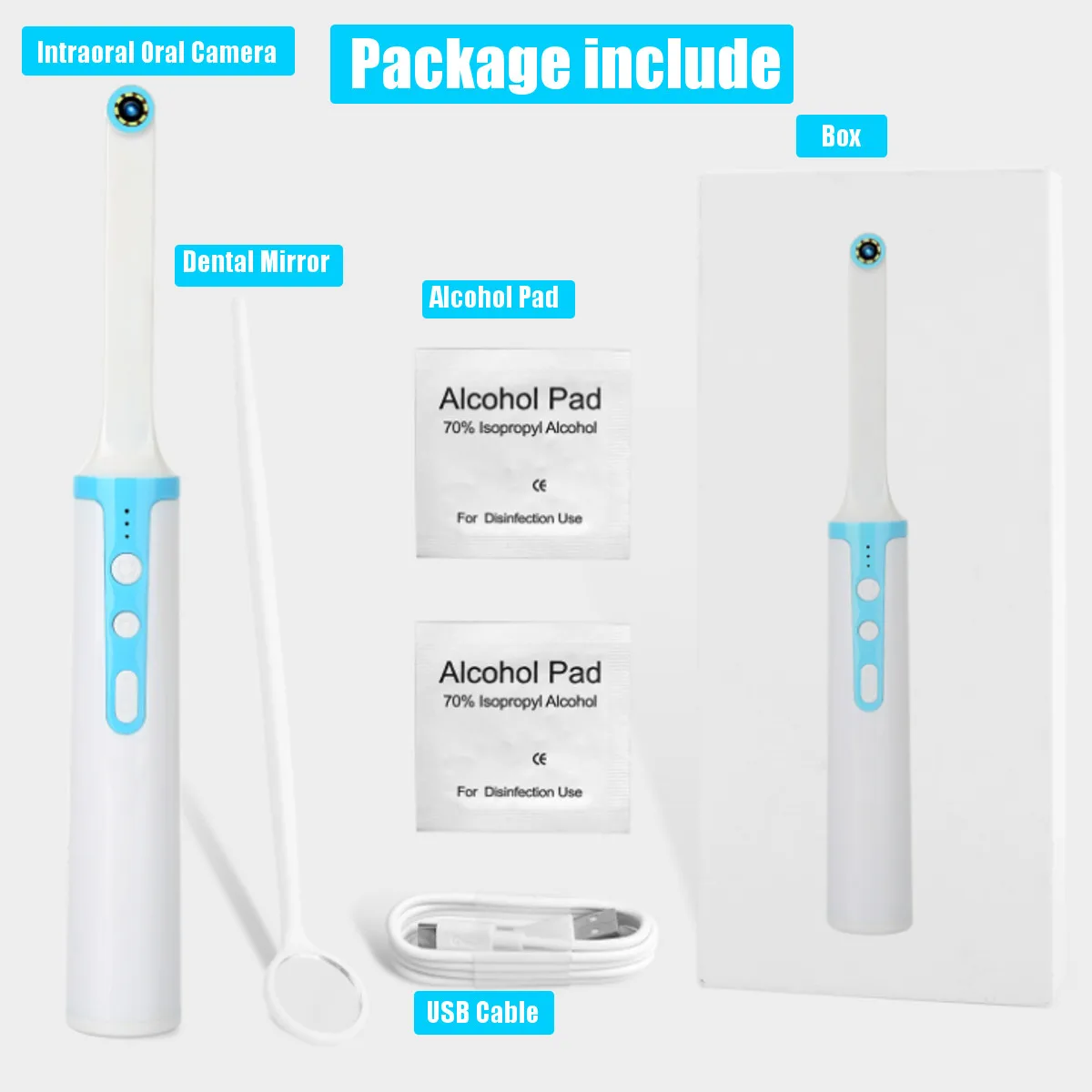 Беспроводной WiFi HD USB Intra Oral стоматологическая интраоральная камера стоматологическое устройство Светодиодный светильник в режиме реального времени видео инспекционный инструмент для отбеливания зубов