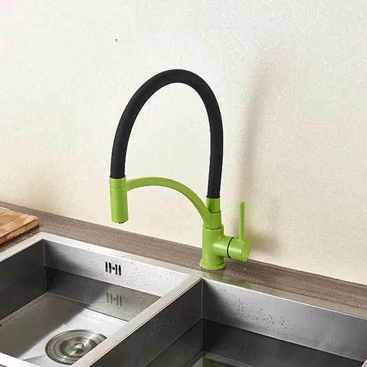 

Fashion Style Multi-color Kitchen Faucet Cold and hot water taps Green 360 Rotation