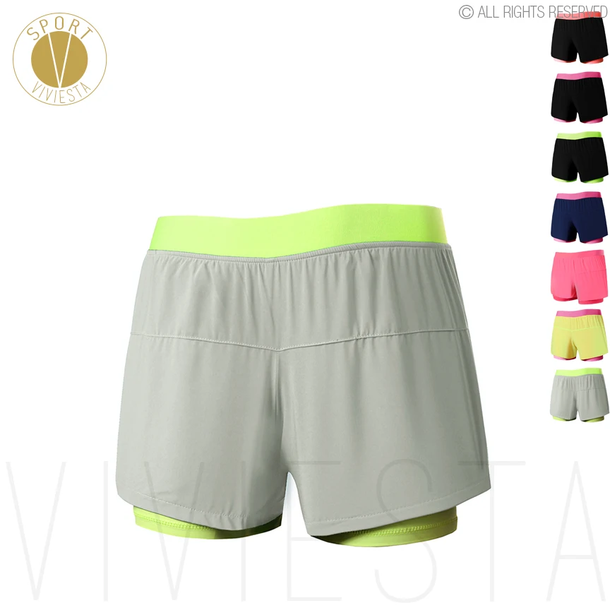 neon running shorts women's