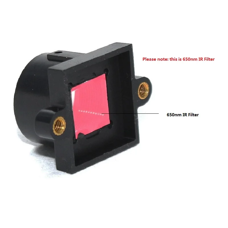

2pcs M12 Mount Holder with 650nm IR Filter M12 Lens 20mm Hole Distance For CCTV Camera