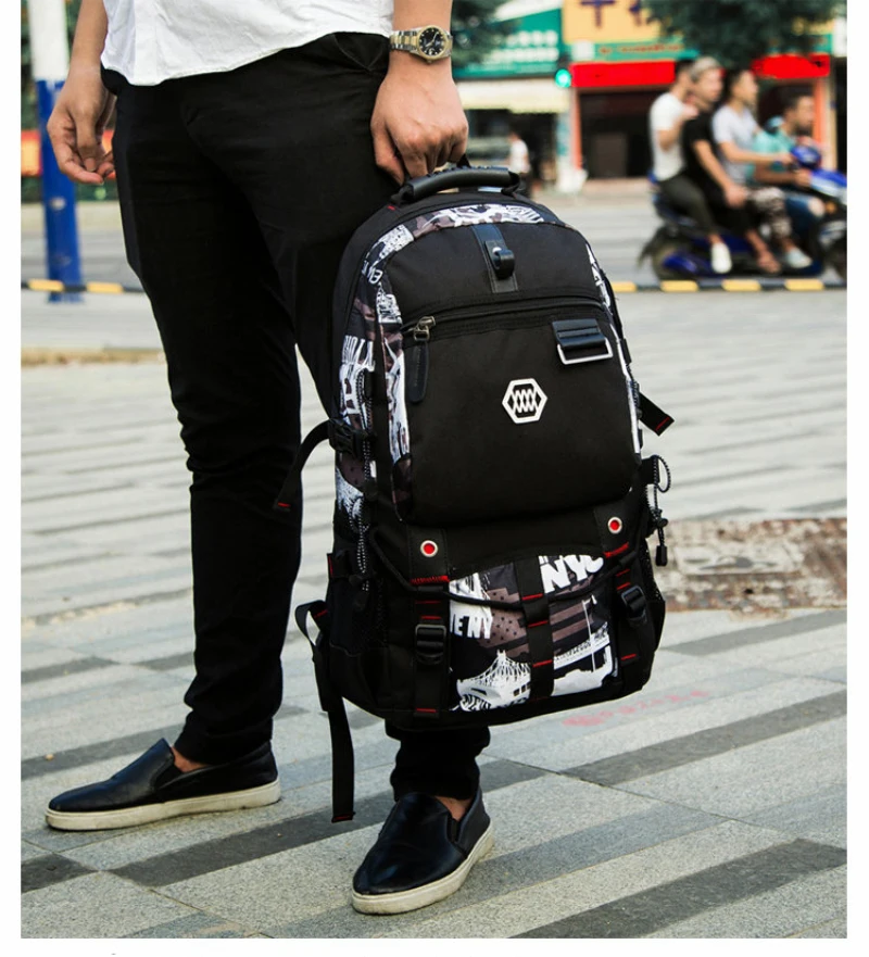 JKBW USB Charging 15.6'' Laptop Backpack Traveling Hiking Backpack Large Capacity Versatile Utility Backpack for Men (5)