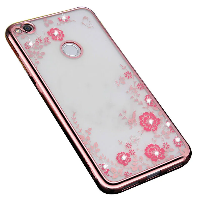 

Innovation Soft Secret Garden Flower Painted Case For Huawei P8 Lite 2017 / Honor 8 Lite Plating Phone Back Cover Fundas Capa