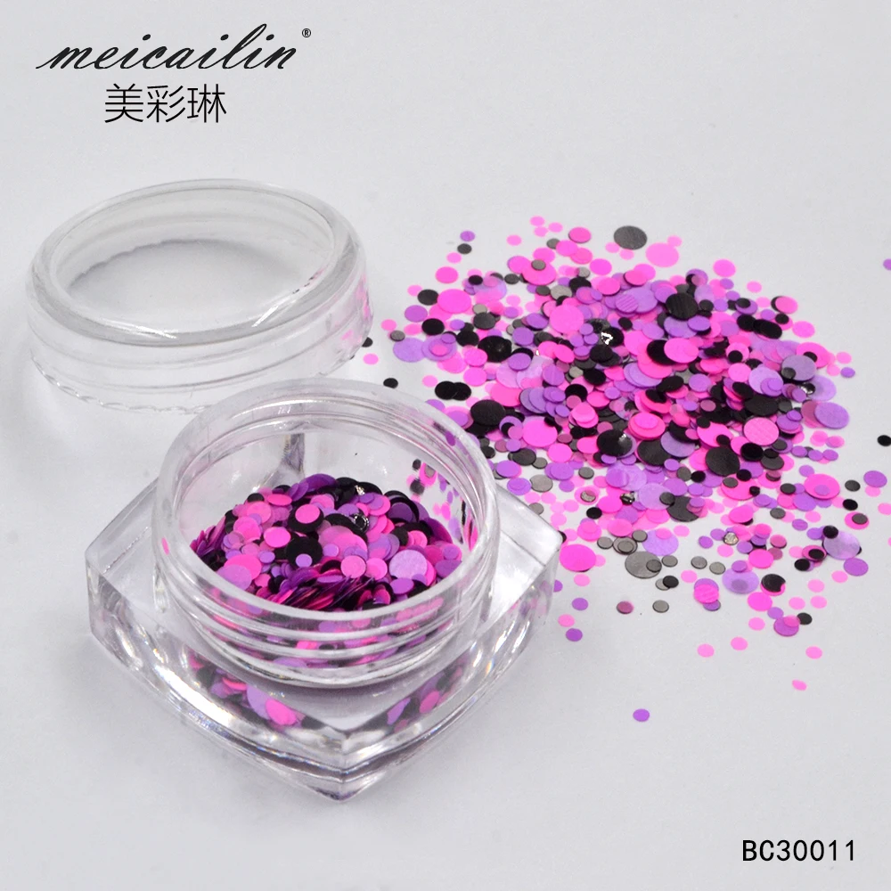 Meicailin Plastik T rnak Sanat Glitter Toz Renk Kar k T rnak Glitter 