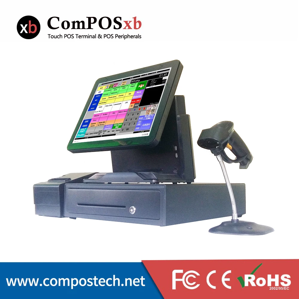 

Manufacture all in one retail/restaurant pos system with 80mm printer/15inch screen opoint of sale Epos system