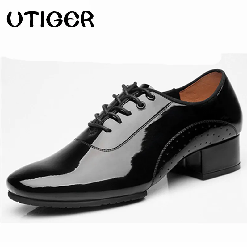 Buy Men Modern Ballroom Latin Dancing Shoes Patent
