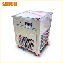 free ship CE approved 110V 220V flat pan freezing ice cream machine frying ice cream machine fried ice cream roll machine