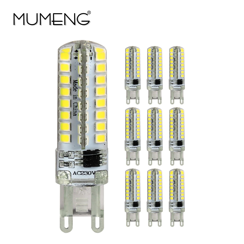 

MUMENG 10pcs/lot G9 LED bulb 3w 4w mini Lamp 58 64 104pcs SMD3014 Ampoule led 220V LED Corn Bulb for Chandelier