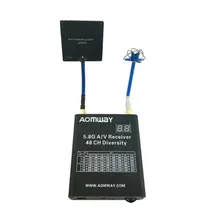 New Arrival Aomway RX006 DVR 5.8G 48CH Diversity Raceband A/V Receiver With Builtt-in Video Recorder For FPV Racer Drone RC Toys