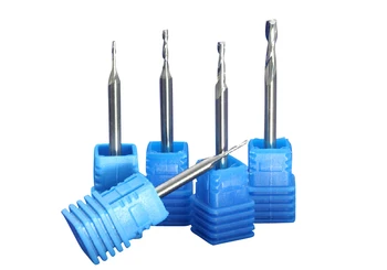 

5Pcs3.175mm 1/8" Shank Aluminum PCB Engraving Router Bit Imported Tungsten Carbide Flat End Mill Carving Tools CED3.175mm