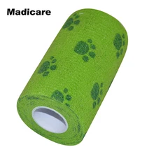 1 рулон 10 см x 4,5 м(" x5yds) когезивная оберточная лента ветеринарная Coflex нежная лента Нетканая когезивная самоклеящаяся клейкая лента для защиты лошадей