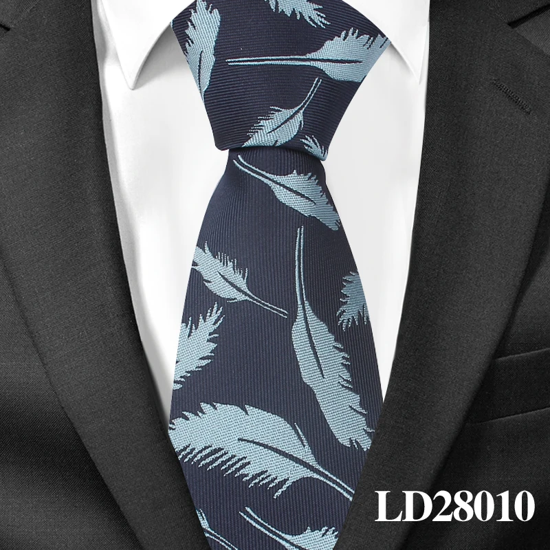 Модные цветочные галстуки для мужчин, обтягивающие мужские галстуки, Свадебные Галстуки для жениха, галстук-платок из полиэстера, жаккардовый тонкий галстук Vestidos - Цвет: LD28010