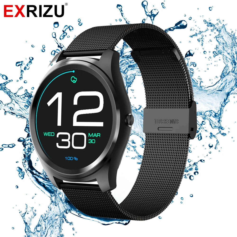 

EXRIZU Z4 Bluetooth Smart Watch MTK2502C IP67 Waterproof Heart Rate Monitor Remote Control Fitness Tracker for iOS Android Phone