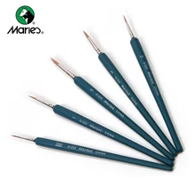 Hand Painted Fine Hook Line Pen 5Pcs Acrylic Gouache Painting Brush Watercolor Painting Drawing Pen DIY Art Supplies G1225