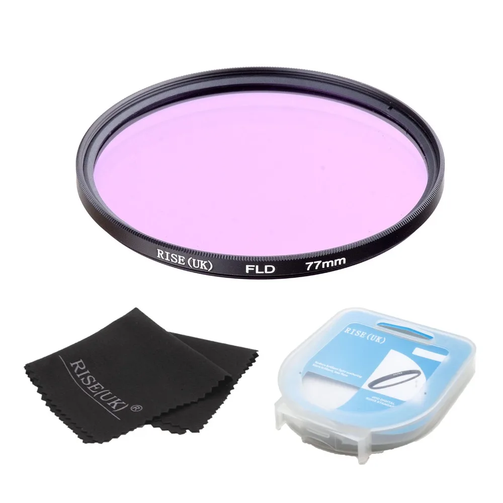 RISE 77mm FLD Lens Filter + case + cloth For Nikon Canon sony DLSR