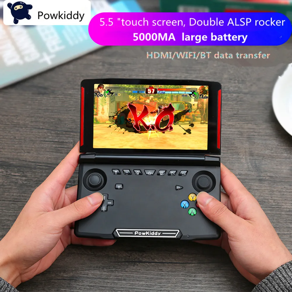 

Powkiddy X18 Andriod Handheld Game Console 5.5 INCH 1280*720 Screen MTK8163 quad core 2G RAM 16G ROM Video Handheld Game Player