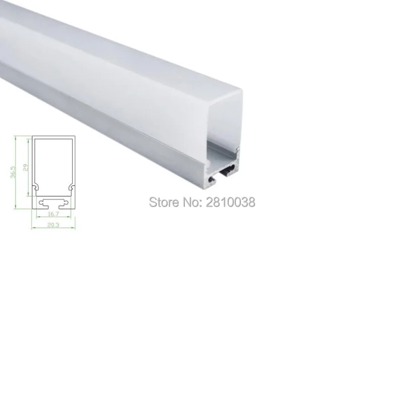 100X1 м наборы/партия офисный алюминиевый осветительный профиль led и 28 мм Глубокий