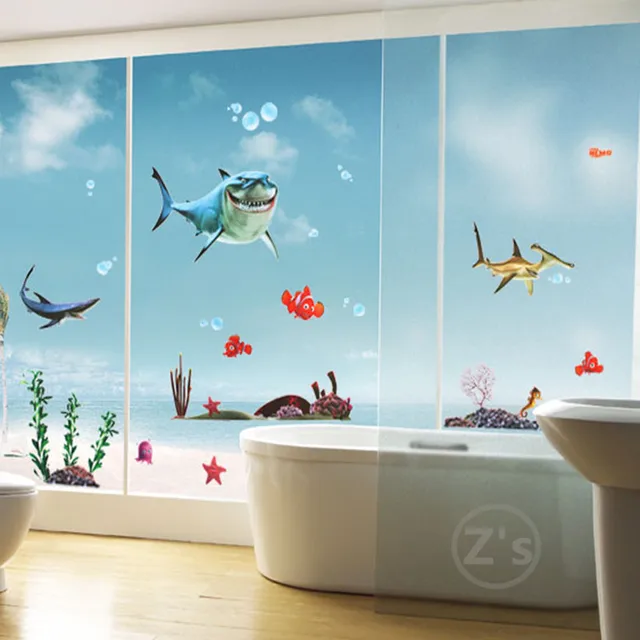 Zs pegatina de dibujos animados de baño decoración nemo pegatinas bebé
