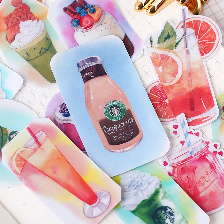 

20pcs/pack Summer ice drink Decorative Sticker Scrapbooking Sticker diary DIY craft photo albums Sticker escolar
