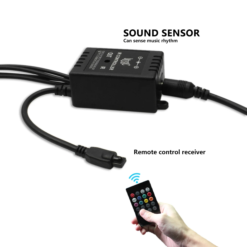 Car led strip lights with remote controller (2)