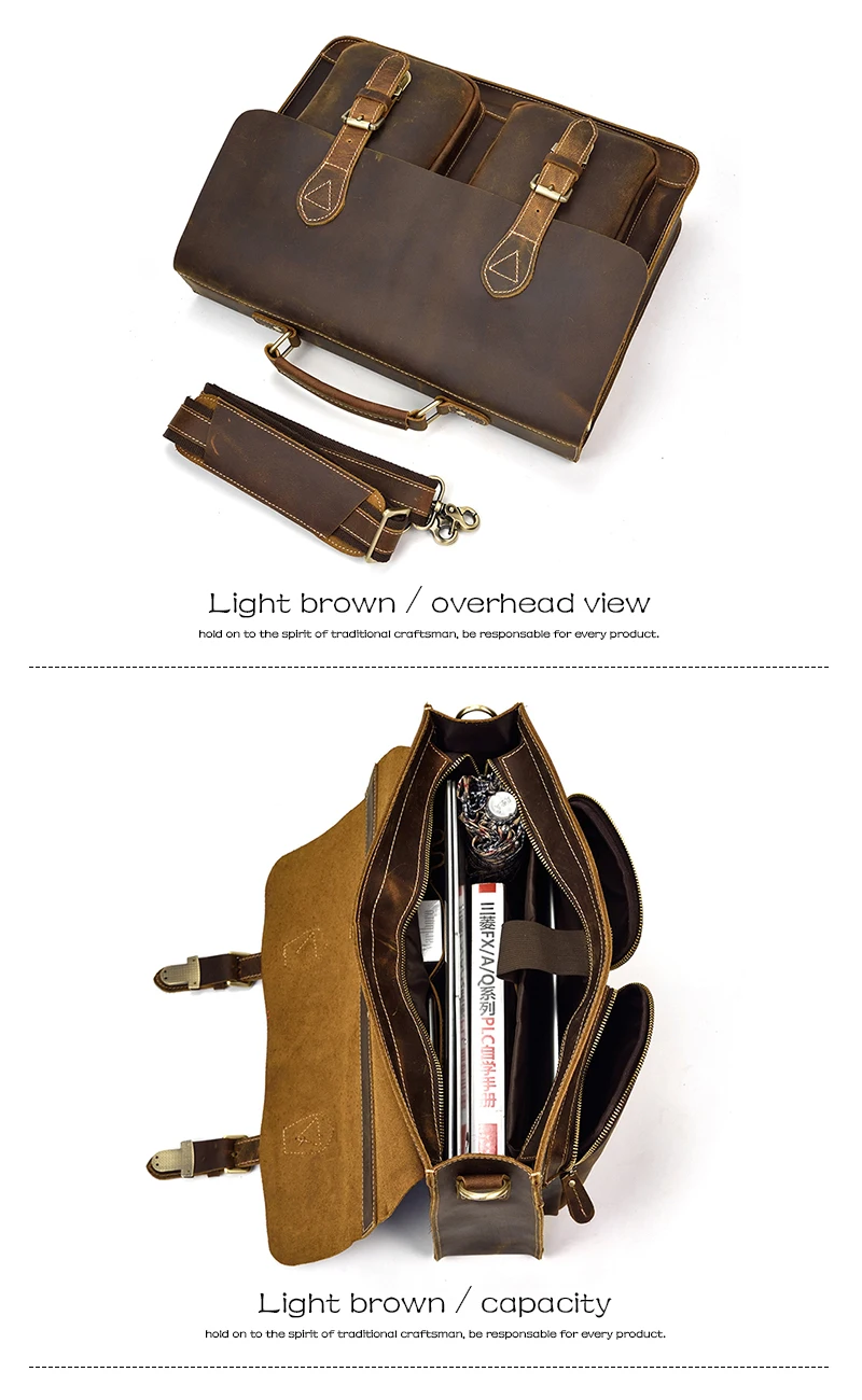 Мужской кожаный деловой портфель, чехол для ноутбука, Профессиональный Портфель руководителя, органайзер, сумка-мессенджер
