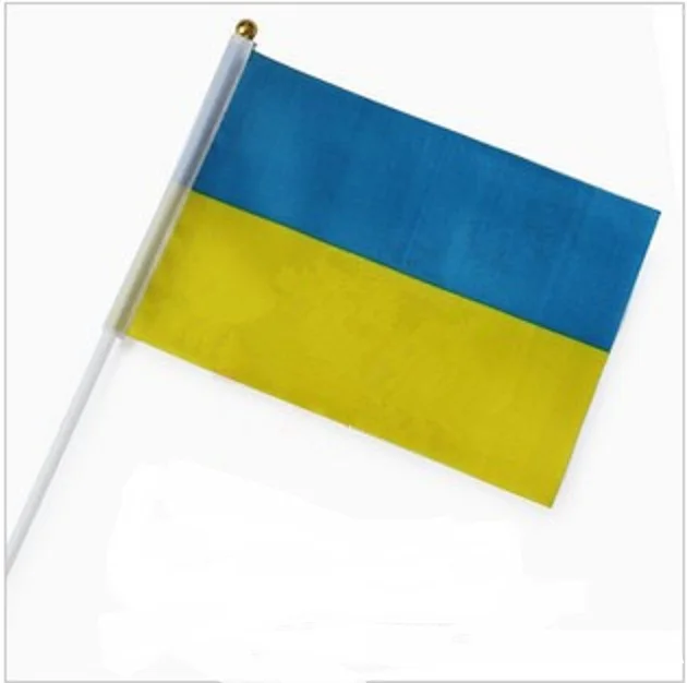 Ukraine Flag Ukrainian Flag, Small Mini Handheld Ukraine Flags On Stick, Ideal For Party Parades Sports Events Patriotic Festival Decorations