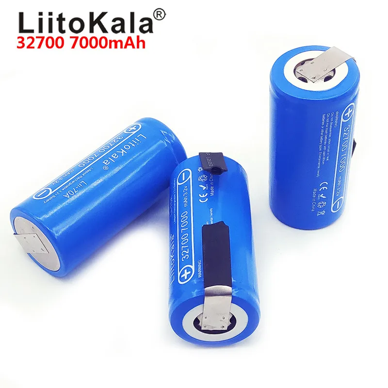 LiitoKala Lii-70A 3,2 32700 7000mAh LiFePO4 батарея 35A непрерывный разряд максимум 55A батарея высокой мощности+ никелевые листы