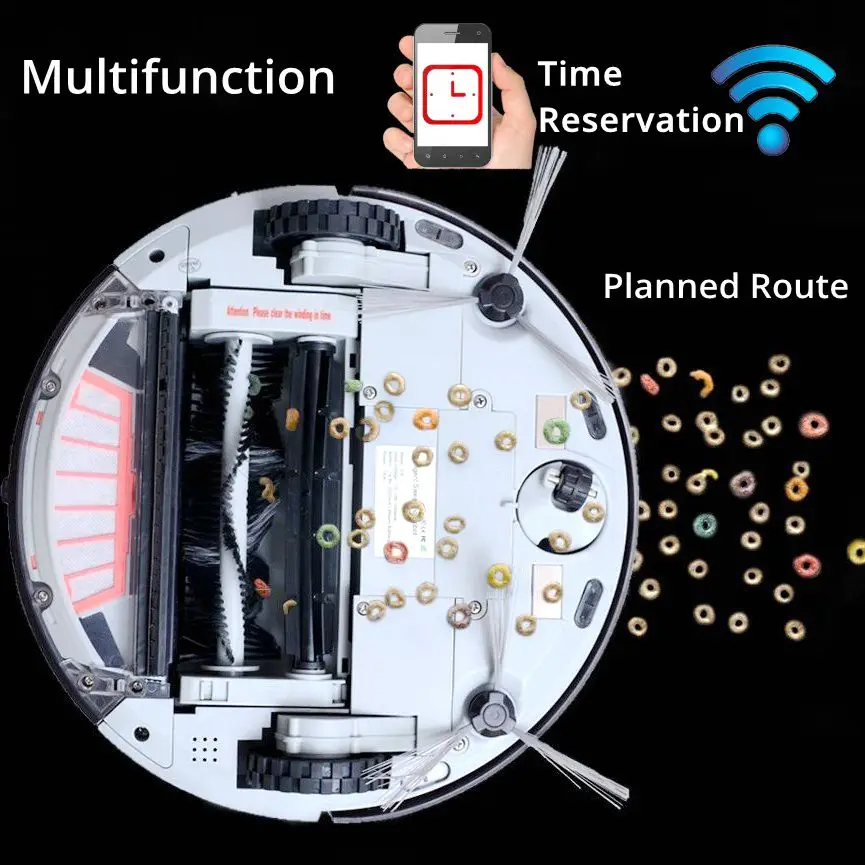 Robot Vacuum Cleaner duty free dust hair turbo brush virtual circuit cartography 1200 PA for Carpet Wood Floor APP mini robots