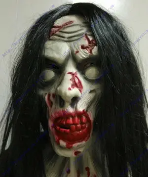 vampire With Hair Latex Monster Mask for Halloween Devil Masks | Дом и сад