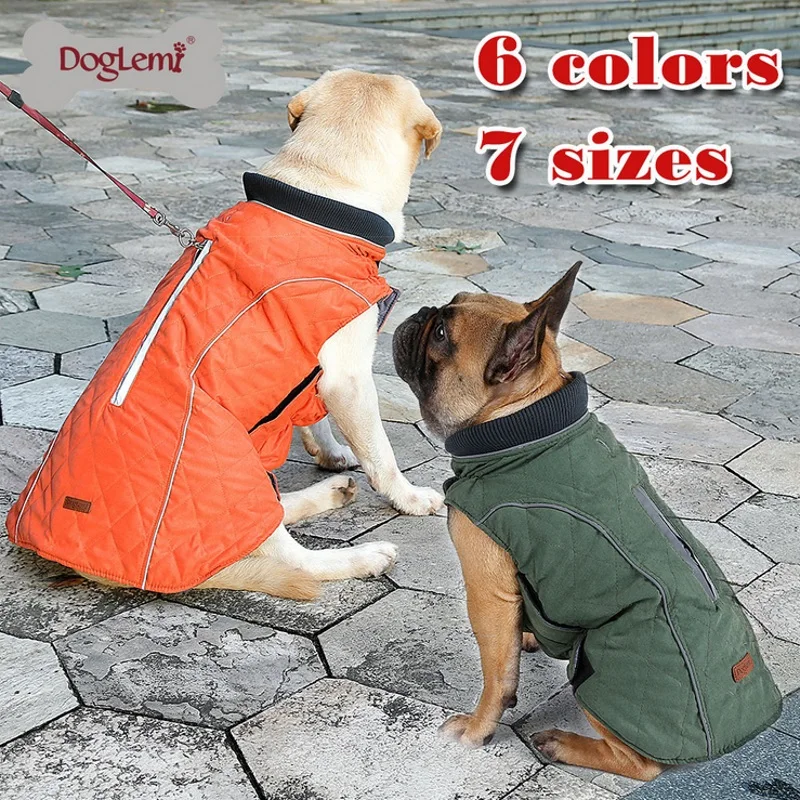 Новинка, ветрозащитная одежда для собак, зимняя теплая куртка для больших собак, утепленная куртка для собак, костюм для домашних собак XXL, XXXL, 6 цветов