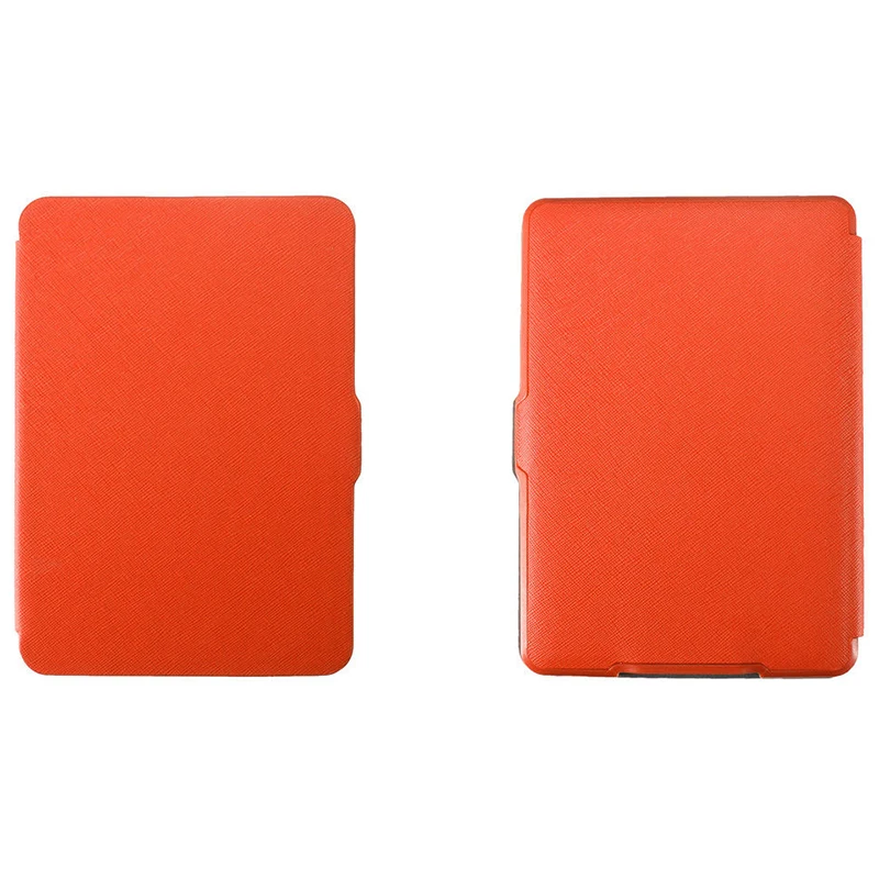 

MOOL Magnetic PU Leather Cover Case slim for Amazon Kindle Paperwhite (Cross pattern, Orange)