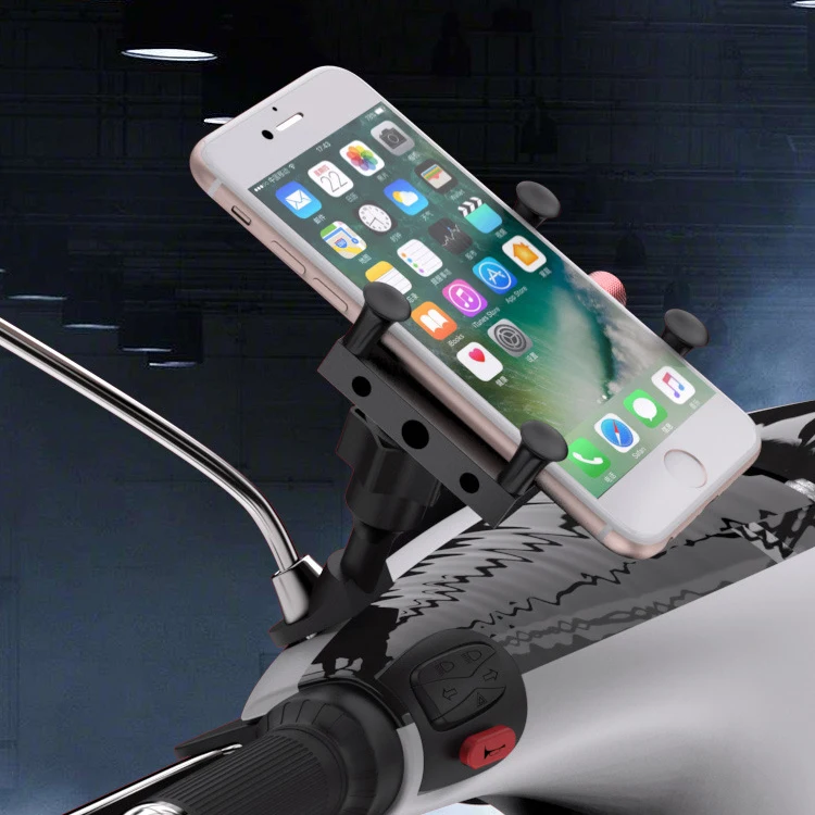 Универсальный держатель для телефона мотоцикла из нержавеющей стали с подставкой с поддержкой зеркала заднего вида GPS для велосипеда держатель для телефона Soporte Celular Moto
