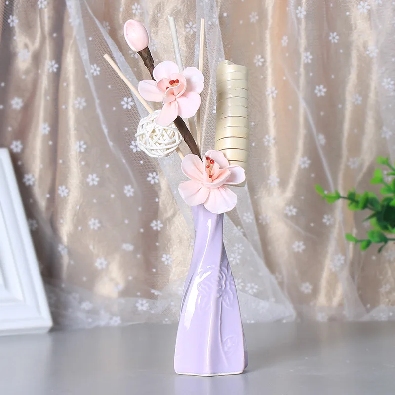 

50ML Perfume Reed Diffuser Ceramic Bottle With Rattan Stick Cinnamon Aromatherapy Scent Aromatic Oil Sets Flavoring Home J028-01