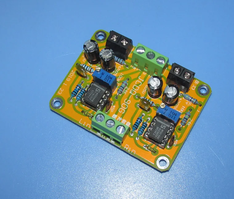 DYKB HIFI NE5534 DC буфер стерео OP-AMP предусилитель плата поддержки OPA627 AD847 AD797 OPA637 один модуль усилителя - Цвет: Finished version