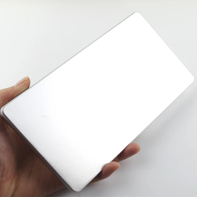Caja de almacenamiento Rectangular de Metal plateado DIY caja organizadora de lata en blanco caixa organizadora