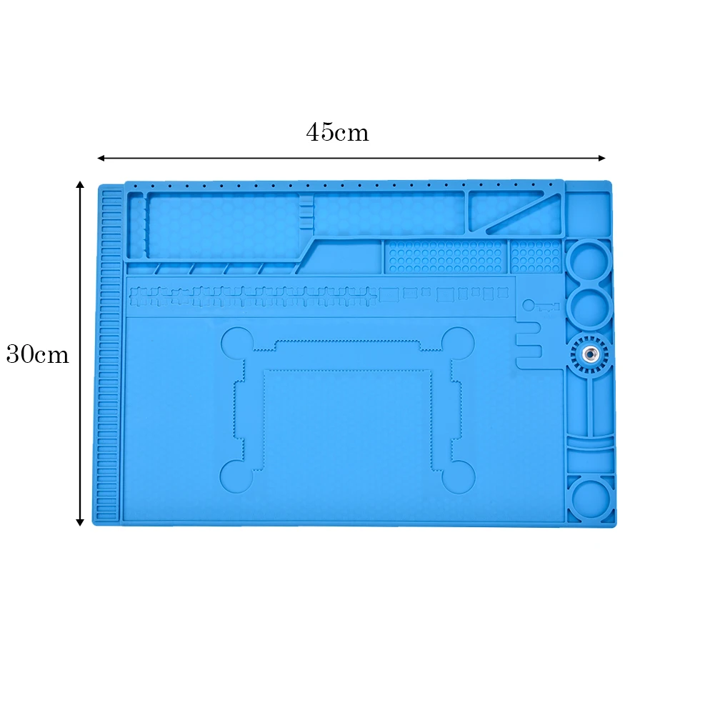 30*45 см термостойкая Тепловая пушка BGA паяльная станция Антистатическая силиконовая ремонтная изоляционная площадка обслуживание платформа Настольный коврик