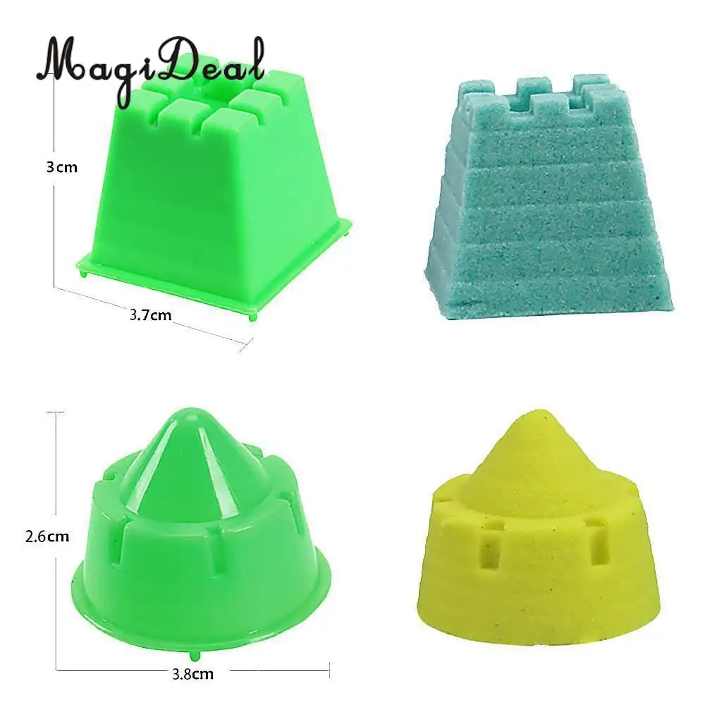 MagiDeal 6Pcs/Pack  Assorted Sand Clay Mold for Children Educational Play Sand Castle Beach Seaside DIY Bath Toys Great Gift
