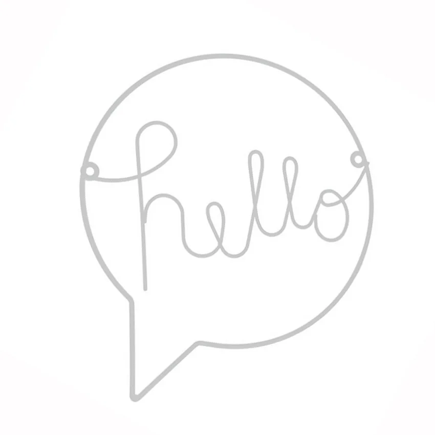 Домашний декор железные настенные Висячие буквы Hello дисплей разноцветный