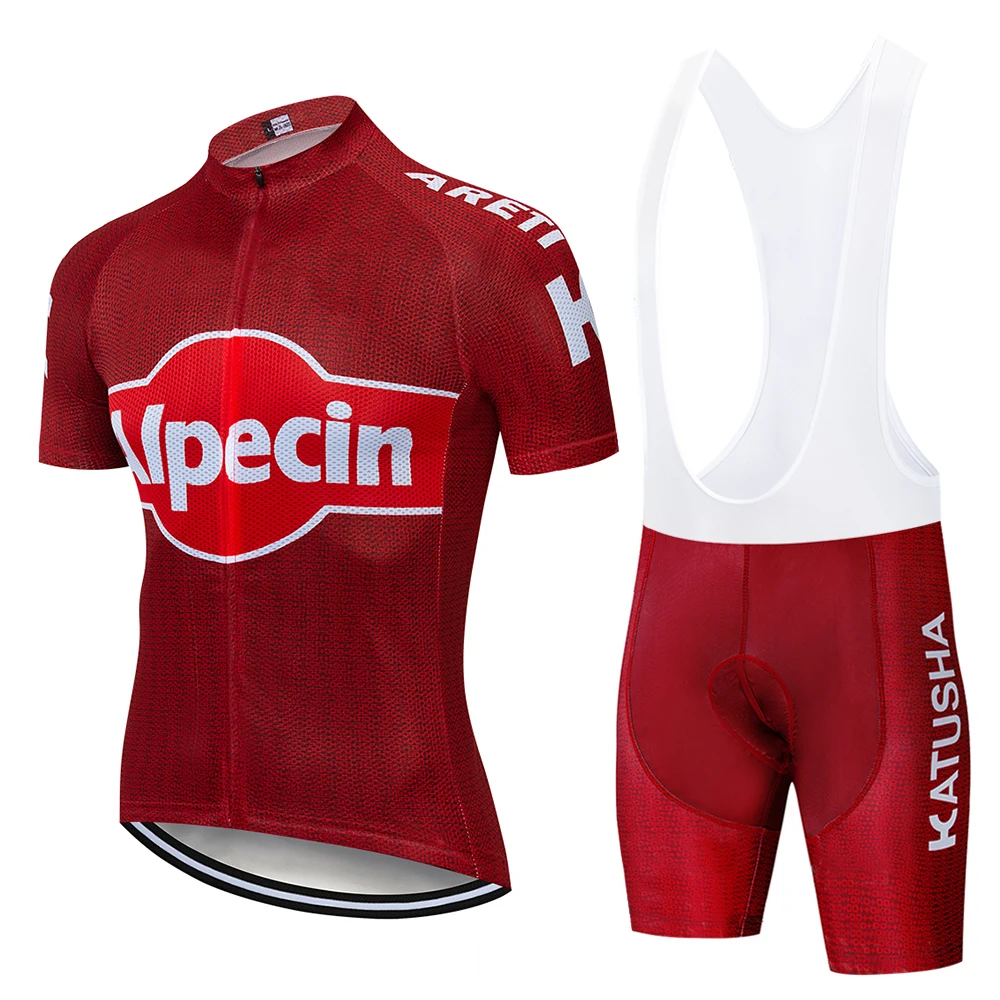 

TEAM katusha Cycling Clothing 9D gel pad shorts bike jersey set Ropa Quick Dry Mens Bicycle summer TOPS pro Cycling Jersey