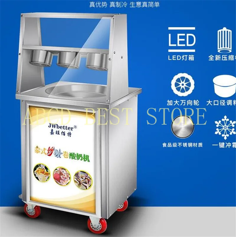 18 жареные мороженое roll machine/лед машина жарки Таиланд жареные льда большой площади жареными мороженое машина