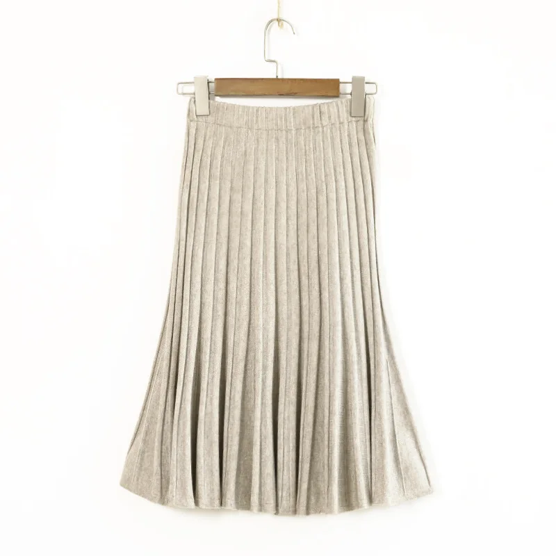 Basic Ribbed Knit Midi Skirt Fall Winter Skirts Essential Stylein