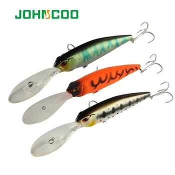 

JOHNCOO Minnow Wobbler Lures 95mm 18g Floating Fishing Lure artificiais pesca Hard Bait Swimbait Fishing Bait With VMC hooks