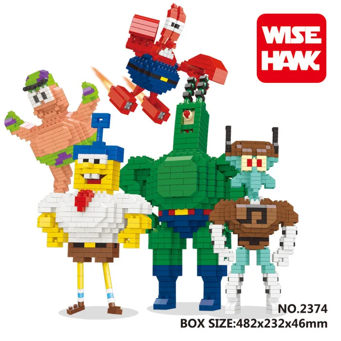 Wisehawk Mini Blocks Spongebob Nanoblocks 5set Pat...