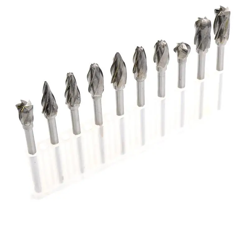 Electric Grinding Head Coarse Tungsten Steel Carbide Rotary File Root Carving Woodworking Tool Wood Drill Attachment  Ryobi