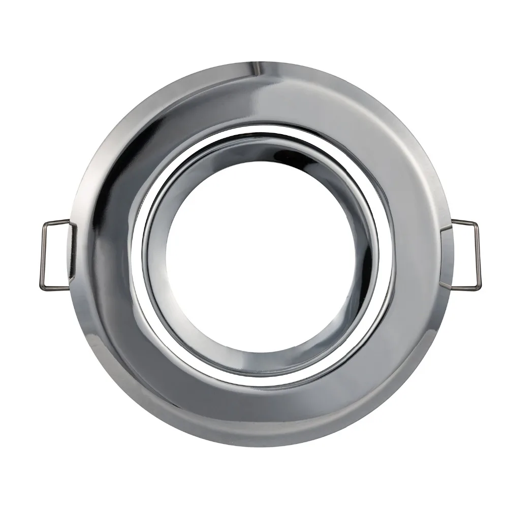 

LED downlight GU10 MR16 round Chrome led spot light ceiling fixture trim ring fittings frame led Bulb Fixture Downlight Holder
