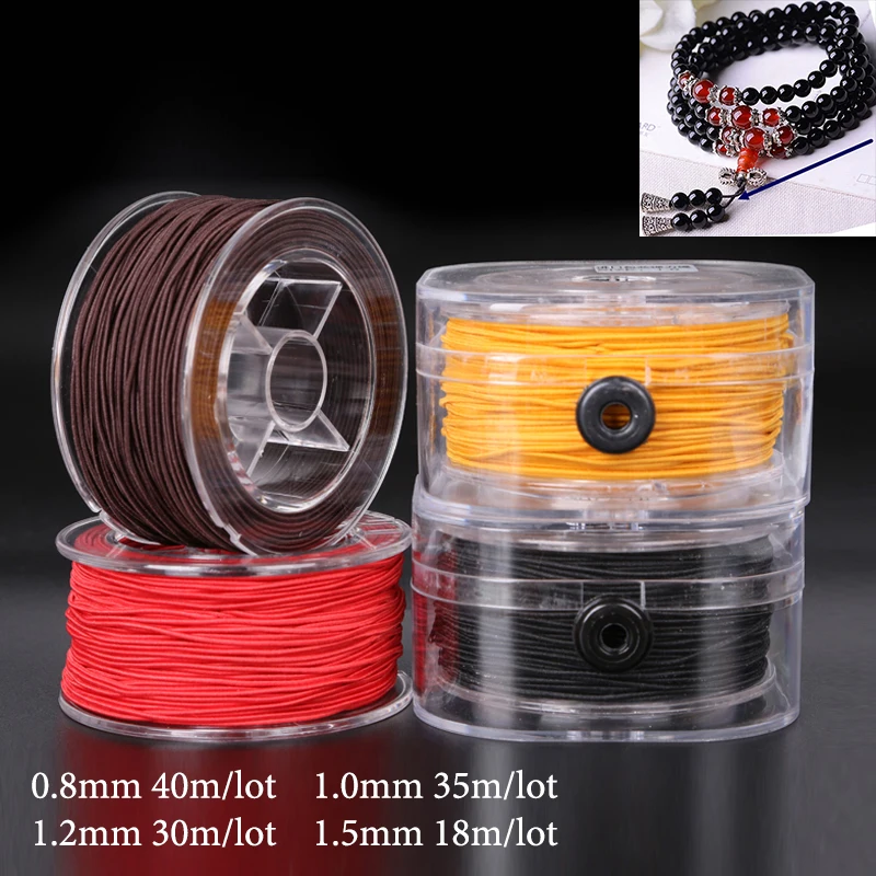 

Top Quality Stretch Polyester 1 ROLL 40M-18M Rubber Beading Elastic Cord String Thread for DIY Jewelry Findings Accessories