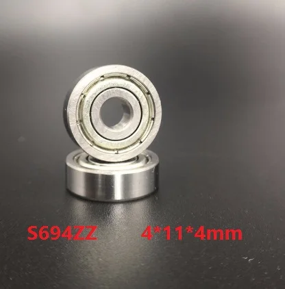 50 шт./лот 4x11x4 мм S694ZZ S694 ZZ Z 694ZZ Подшипник 4*11*4 шарикоподшипник с глубоким желобом из