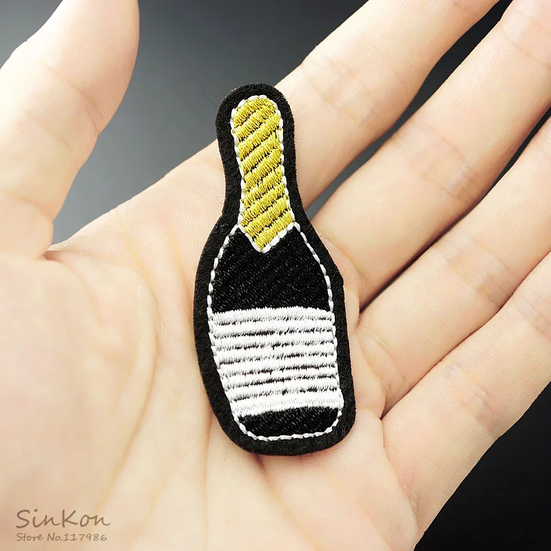 

Wine (Size:2.5X6.2cm) DIY Cloth Badges Patch Embroidered Applique Sewing Badge Clothes Stickers Apparel Accessories