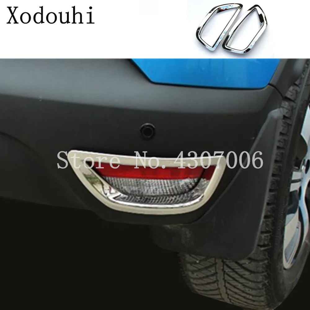 

For Renault Captur 2015 2016 2017 car styling cover ABS Chrome rear tail back fog Light Lamp trim molding 2pcs