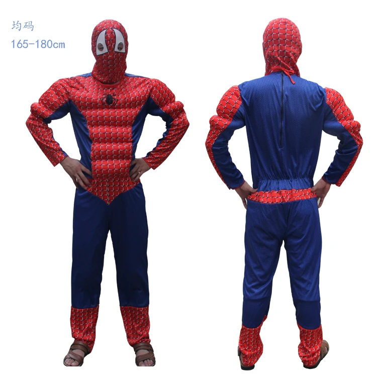 Avengers Endgame Muscle Cosplay Superhero Captain America / Batman / Spiderman Costumes Halloween Costume Party for Adult